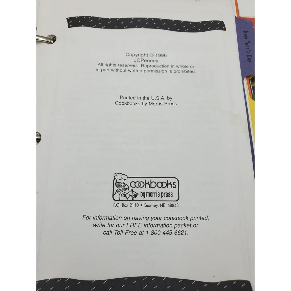 Vintage 1996 JCPenney Associate Cookbook: A Cause for Celebration